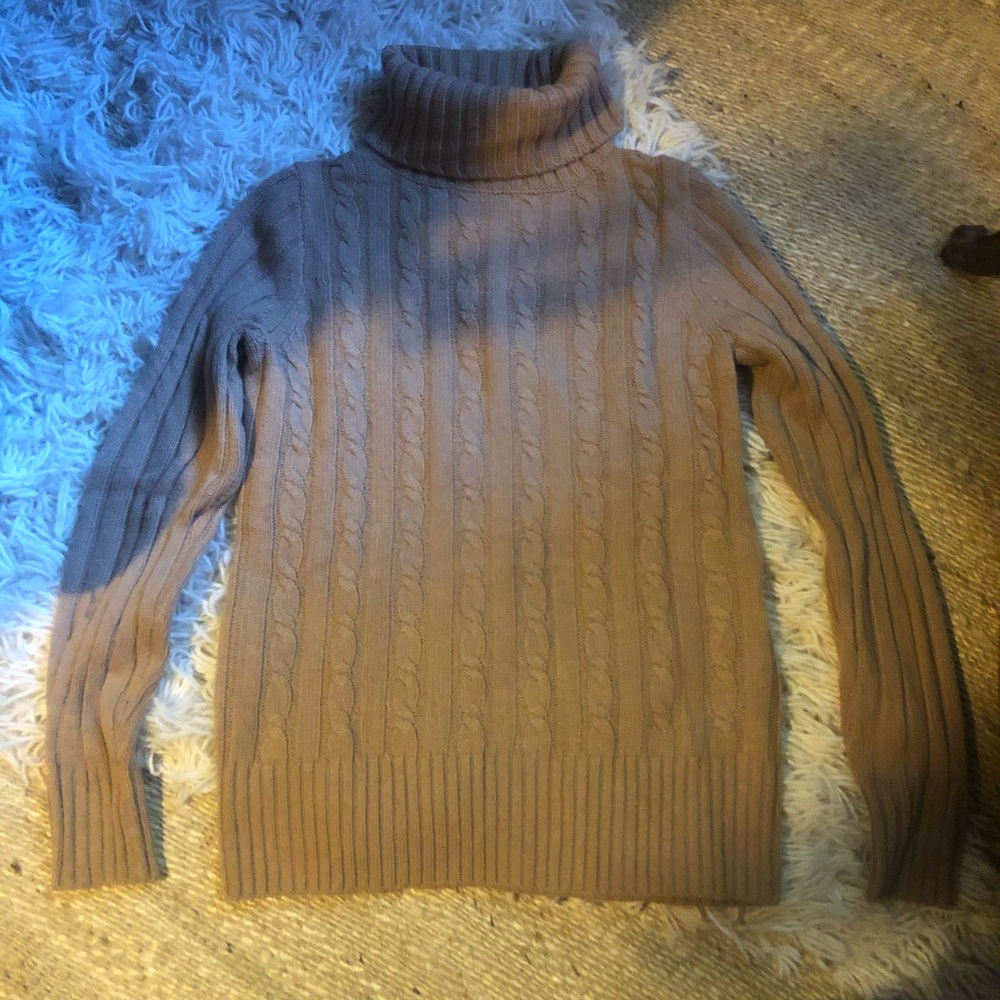 J. Crew Camel Cable Knit Turtleneck - Picture 2 of 3